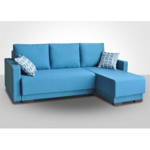 Синий угловой диван Комбо 2 МДУ, Боннель