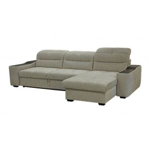 Угловой диван с оттоманкой Каприз с подголовниками, ФМ Радуга
